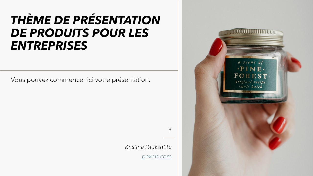 Template "présentation de produits"