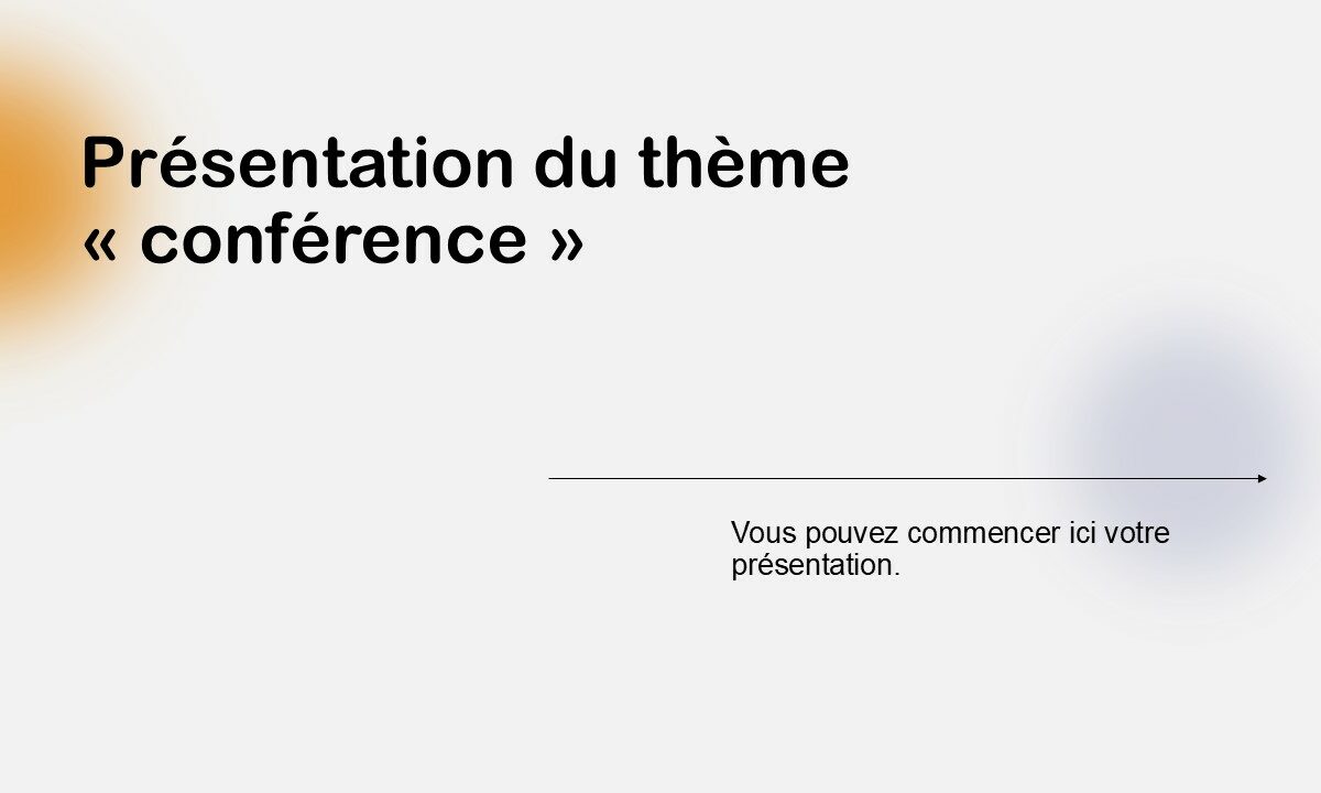 Template "Présentation pour une conférence"