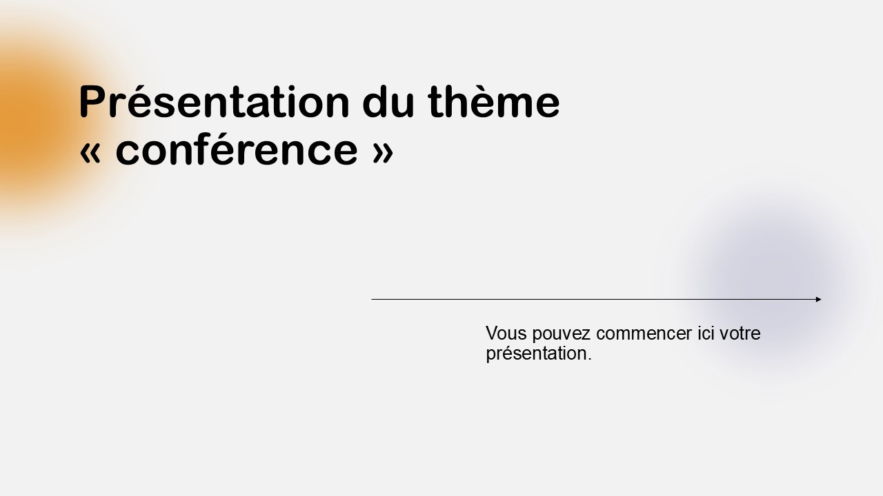 Template "Présentation pour une conférence"